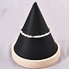 Brass & Natural Pearl Round Beaded Bracelets for Women BJEW-D366-02P-4