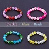 Baking Paint Crackle Glass Bead CCG-PH0002-8mm-02-8