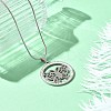 201 Stainless Steel Crystal Rhinestone Ring with Hollow Butterfly Pendant Necklaces for Women NJEW-P327-01P-1