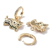 Real 18K Gold Plated Brass Dangle Hoop Earrings EJEW-L269-028G-02-2