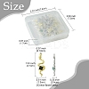12Pcs 2 Colors Rack Plating Alloy Rhinestone Pendants FIND-FS0003-70-4