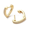 Rack Plating Brass Micro Pave Cubic Zirconia Hoop Earrings EJEW-A031-16G-2