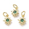 Brass Micro Pave Cubic Zirconia Pendants KK-P188-H01-G-1