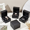 Square Diamond Print Cardboard Jewelry Watch Storage Boxes CON-WH0092-56-4