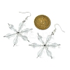 Christmas Snowflake Glass Dangle Earrings EJEW-TA00507-3
