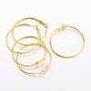 Brass Earring Findings Hoops EC108-3NFG-1