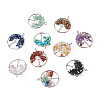 10Pcs 10 Styles Natural & Synthetic Gemstone Pendants G-YS0001-23-3