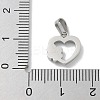 304 Stainless Steel Micro Pave Cubic Zirconia Pendants STAS-Z107-04P-09-3