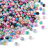 910Pcs 13 Colors Rainbow ABS Plastic Imitation Pearl Beads OACR-CD0001-10-2