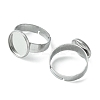 24Pcs 4 Size Adjustable 304 Stainless Steel Finger Rings Components STAS-FS0001-38-4