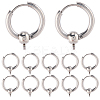 24Pcs 304 Stainless Steel Hoop Earring Findings FIND-SC0017-16B-1