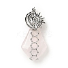 Natural Rose Quartz Pendants G-C246-08P-1
