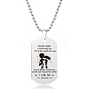 201 Stainless Steel To My Son Dog Tag Pendant Ball Chain Necklaces FS-WG527E6-11-1