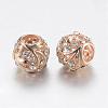 Alloy Rhinestone European Beads MPDL-T001-08-2