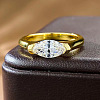 Alloy with Clear Cubic Zirconia Finger Rings FS-WGD7F1A-04-1