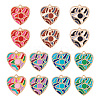 14Pcs 7 Colors Rack Plating Alloy Enamel Pendants ENAM-TA0002-54-1