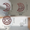 Hollow Wood Wall Hanging Ornaments AJEW-WH0323-36B-01-2