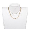 Aluminum Paperclip Chain Necklaces NJEW-JN02797-01-4
