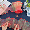10 Yards Mermaid Color Polyester Pleated Lace Trim Ribbon DIY-WH0419-43F-3