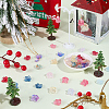 110Pcs 11 Colors Christmas Theme Transparent Spray Paint Glass Beads GLAA-PA0001-20-4