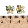 Brass Micro Pave Clear Cubic Zirconia Charms KK-F926-03G-3