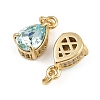 Brass Pave Cubic Zirconia Pendants KK-L240-05G-3