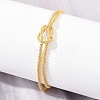 Brass Chain Knot 2-Strand Bracelets for Women KK-CBA68DA-17A-G-3