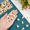 HOBBIESAY 50Pcs Opaque Resin and Natural Mixed Stone Pendants FIND-HY0001-37-3