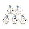 Rack Plating Alloy Enamel Pendants X-ENAM-N055-165-1