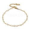 Ion Plating(IP) 304 Stainless Steel Heart Link Chain Bracelets BJEW-L673-026G-1