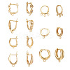 Fashewelry 14Pcs 7 Styles Brass Hoop Earrings KK-FW0001-07-10