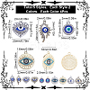 SUNNYCLUE 40Pcs 10 Styles Alloy Crystal Rhinestone Pendants FIND-SC0006-73-2