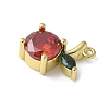 Brass Micro Pave Cubic Zirconia Pendants KK-P290-02D-G-2