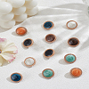 12Pcs 6 Colors 1-Hole Alloy Buttons BUTT-LP0001-83-1
