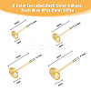 SUPERFINDINGS 32Pcs 8 Style Rack Plating Brass Stud Earring Findings KK-FH0005-67-2