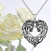 Alloy Viking Knot Heart Horse Pendant Necklaces FS-WG2DD1C-01-3
