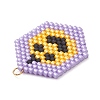 Hallowen Theme Glass Seed Beaded Pendants PALLOY-MZ00873-05-4