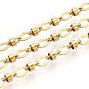 304 Stainless Steel Textured Oval Link Chains CHS-N005-06C-G-1