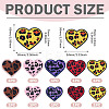 10Pcs 10 Styles Polyester Leopard Print Embroidery Cloth Iron on/Sew on Patches PATC-TA0001-59-4