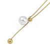 Ion Plating(IP) 304 Stainless Steel Snake Chain Necklaces NJEW-D080-08G-1