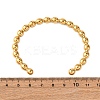 304 Stainless Steel Beads Cuff Bangles for Women BJEW-G749-18G-5