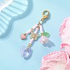 Glass Seed Beaded Pendant Decorations HJEW-MZ00405-01-1