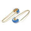Rack Plating Real 18K Gold Plated Brass Enamel Brooch Pin Findings KK-M254-01G-02-2