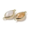 Natural Grey Agate Faceted Connector Charms G-K347-03G-16-2