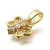 Brass Micro Pave Cubic Zirconia Pendants KK-Z093-06G-2