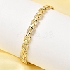 Brass Micro Pave Clear Cubic Zirconia Panther Chain Bracelets for Women BJEW-H630-04G-1