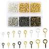 480Pcs 16 Styles Iron Screw Eye Pin Peg Bails IFIN-FS0001-62-1