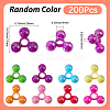 200Pcs Opaque Plastic Tri Beads for Christmas Ornaments Making SACR-SP0001-52-2