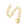 Rack Plating Brass Ends with Chain and Charms KK-F873-10G-1