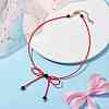 Glass Seed Pendant Necklaces for Women NJEW-MZ00031-4